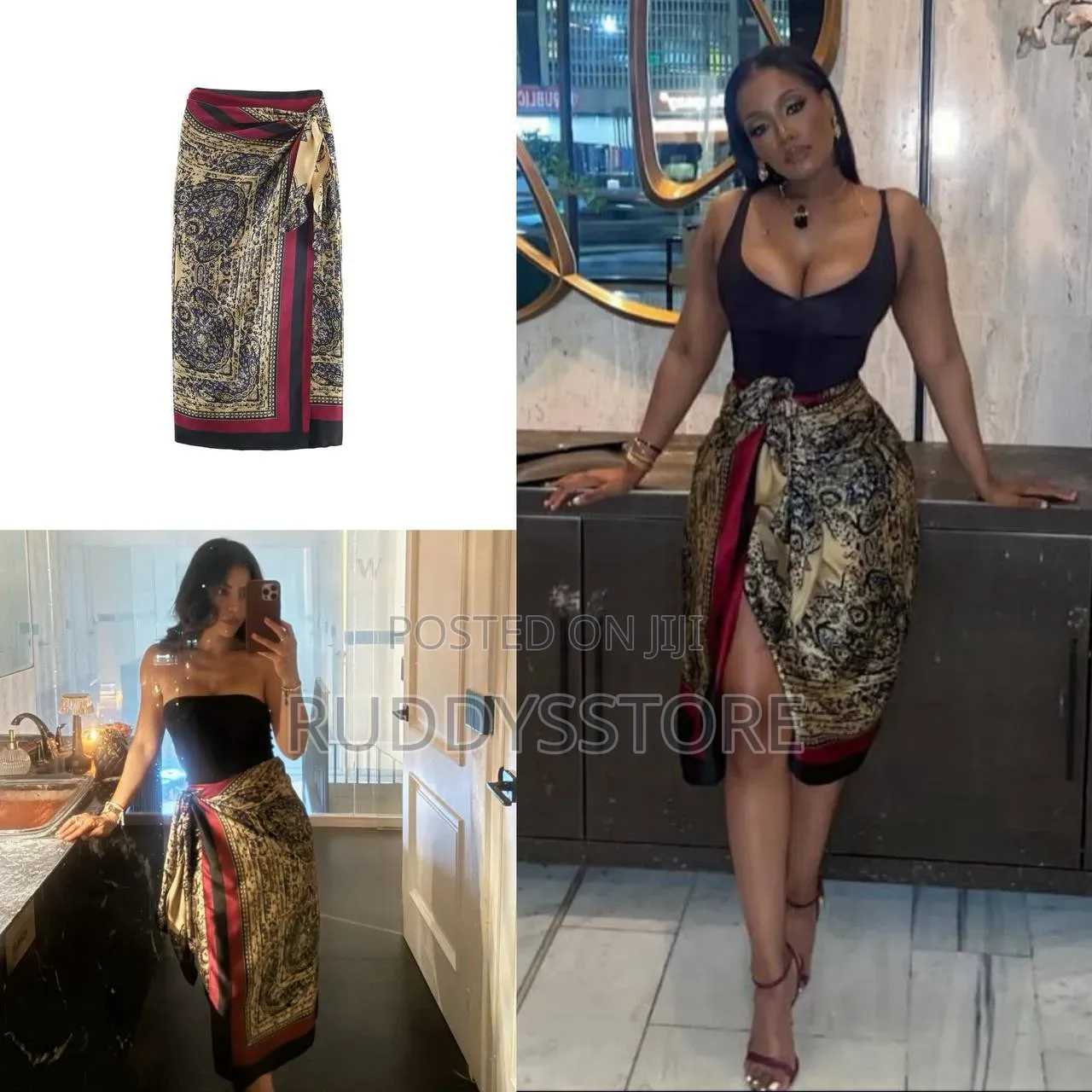 Zr Vintage Wrap Skirt