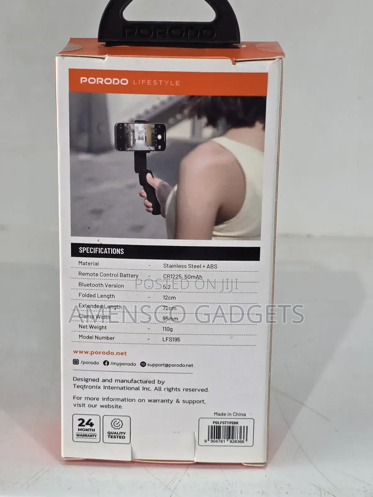 Porodo Lifestyle Ultra-Compact Bluetooth Selfie Stick