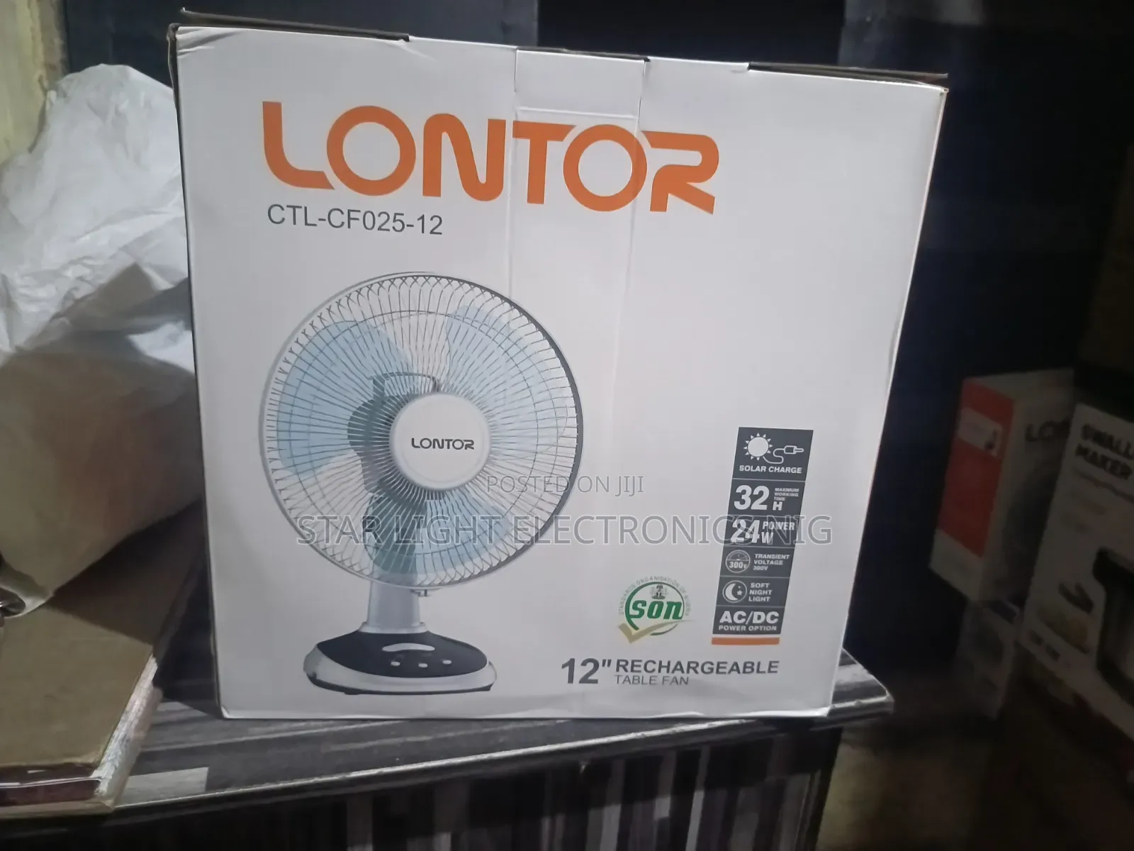 Table Fan Lontor Rechargeable