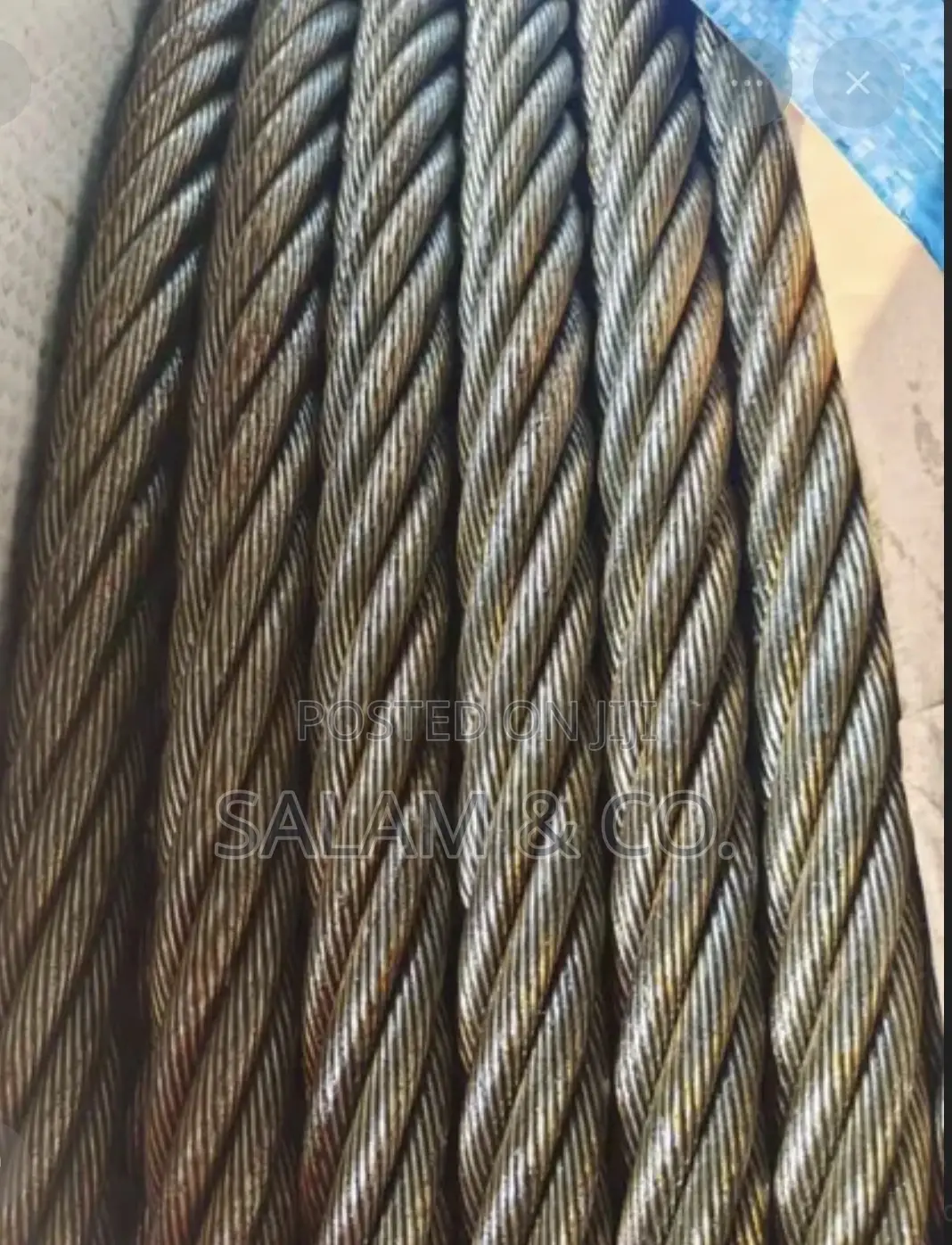20mm Heavy Duty Ungalvanized Steel Wire Rope – 6.5 Tons SWL