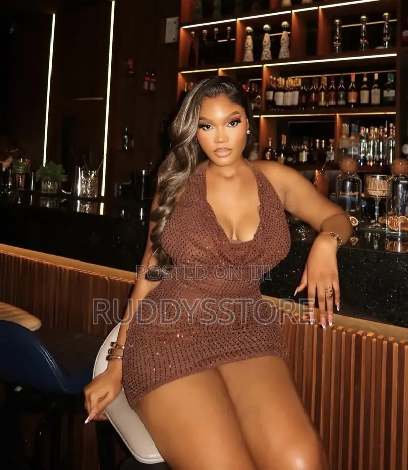 Crystal Rhinestone Backless Dress