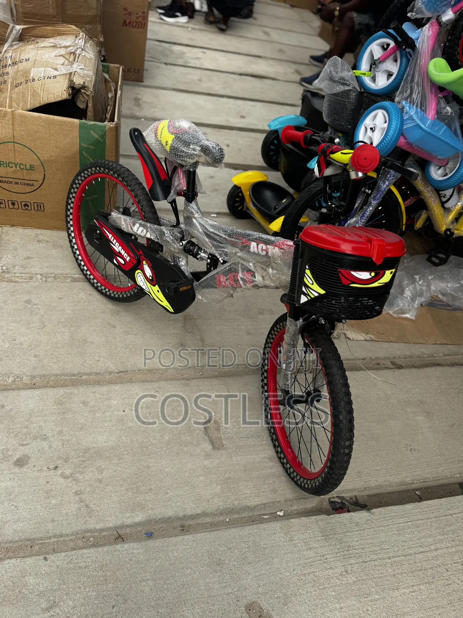 Red and Black 20-Inch Children's Mountain Bicycle
