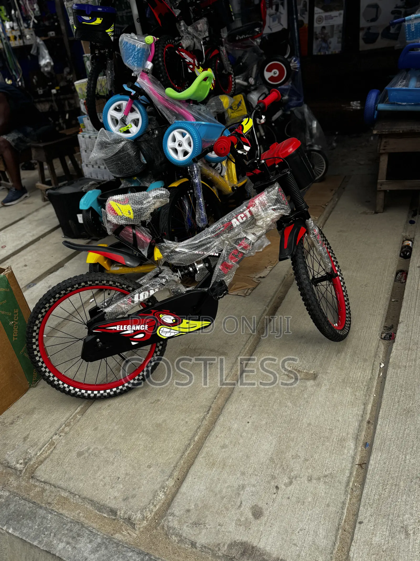 Red and Black 20-Inch Children's Mountain Bicycle