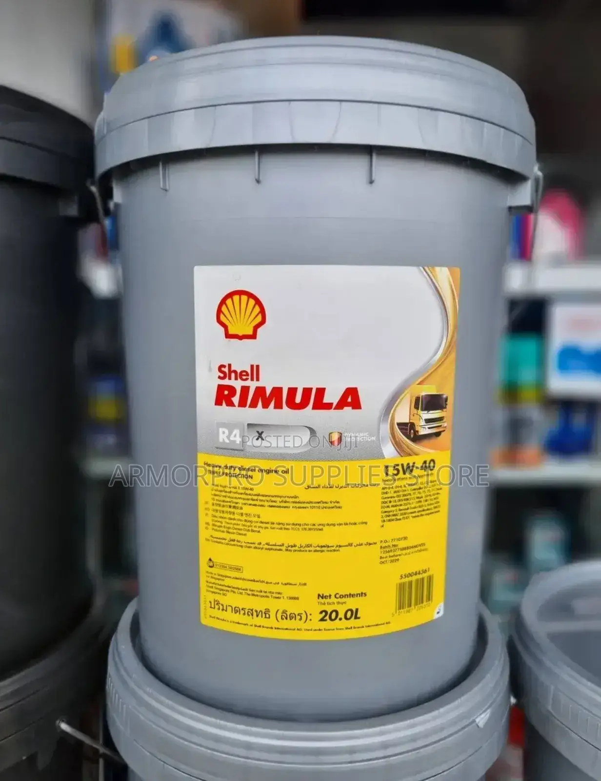 Shell Rimula R4 X 15w-40 Heavy-Duty Diesel Engine Oil.