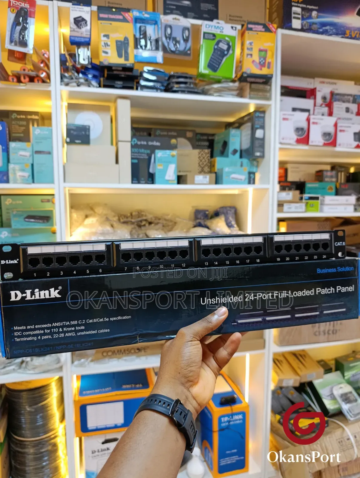 Commscope D-Link Cat6 Patch Panel 24 Port Rj45 Rack Mount Network Utp