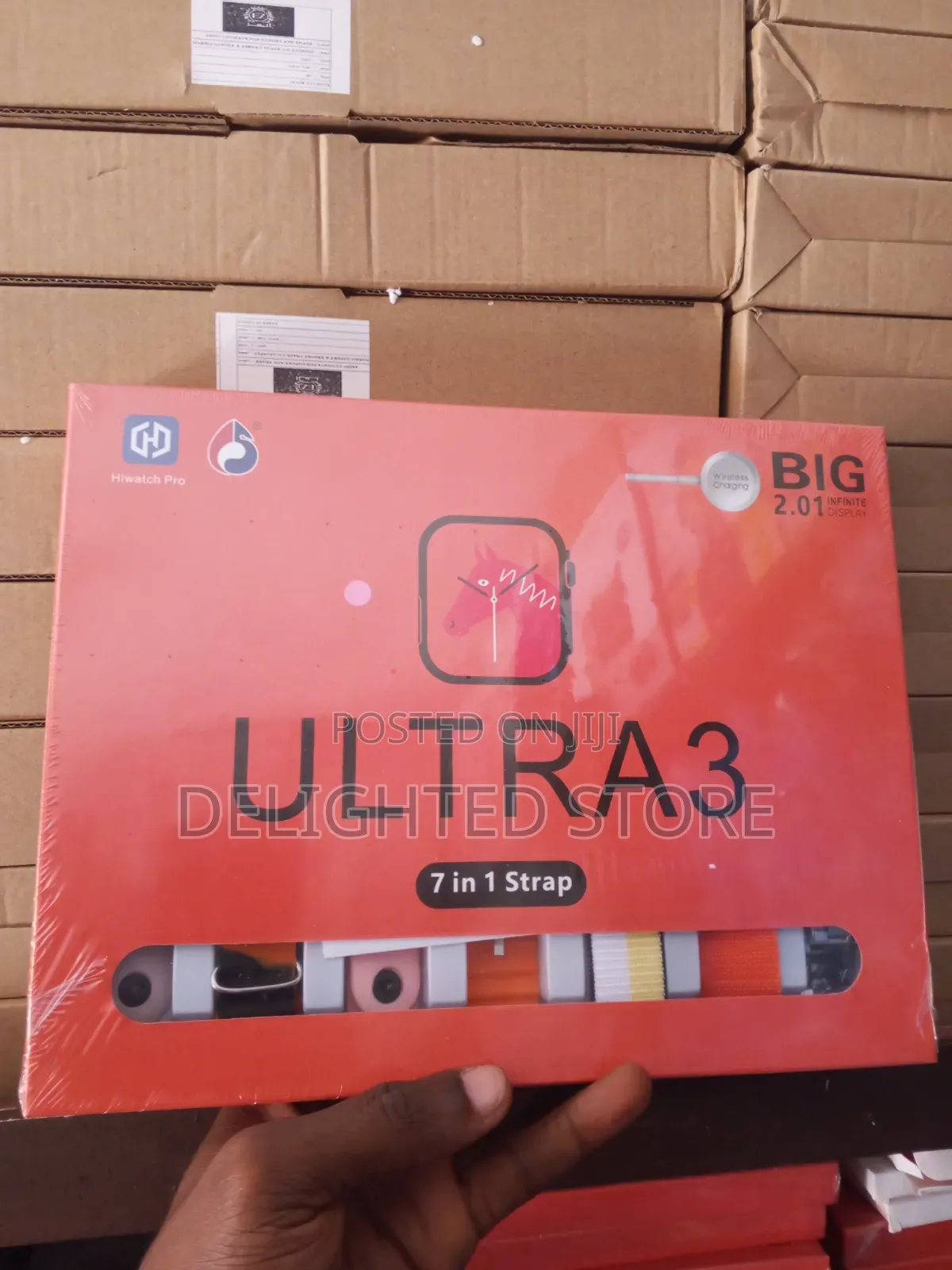 Ultra 3 7in1 Bluetooth Call Smart Watch With 7pc Multi-Style