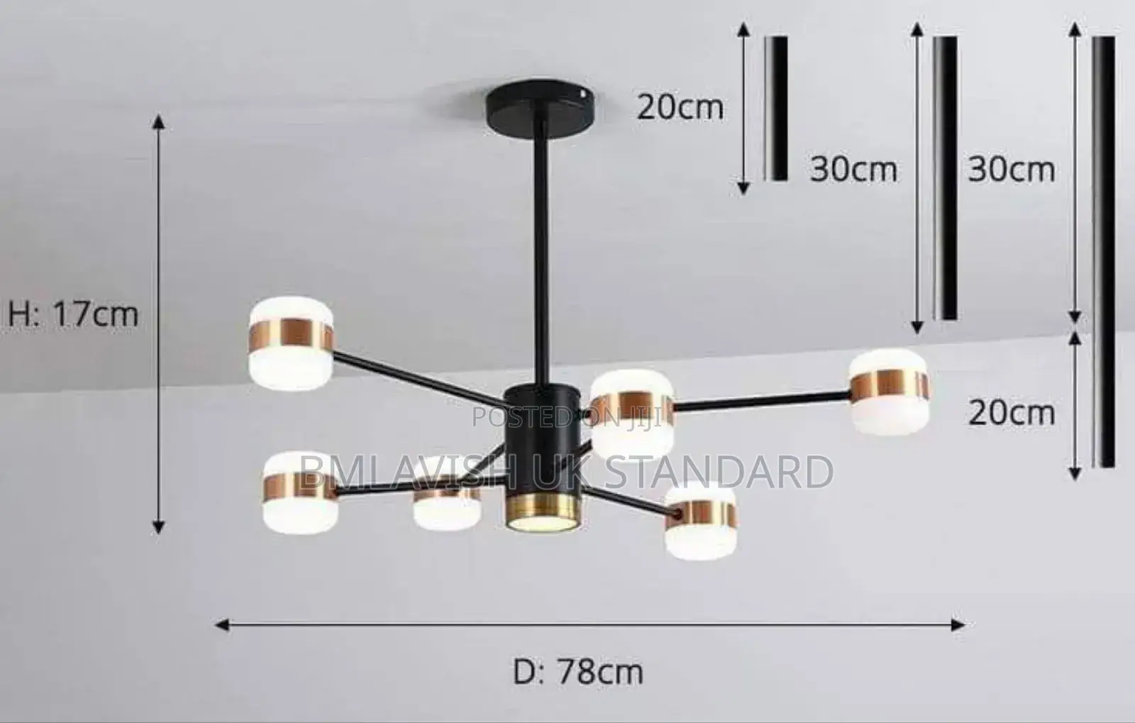 Nordic-Style 6-Light Led Chandelier