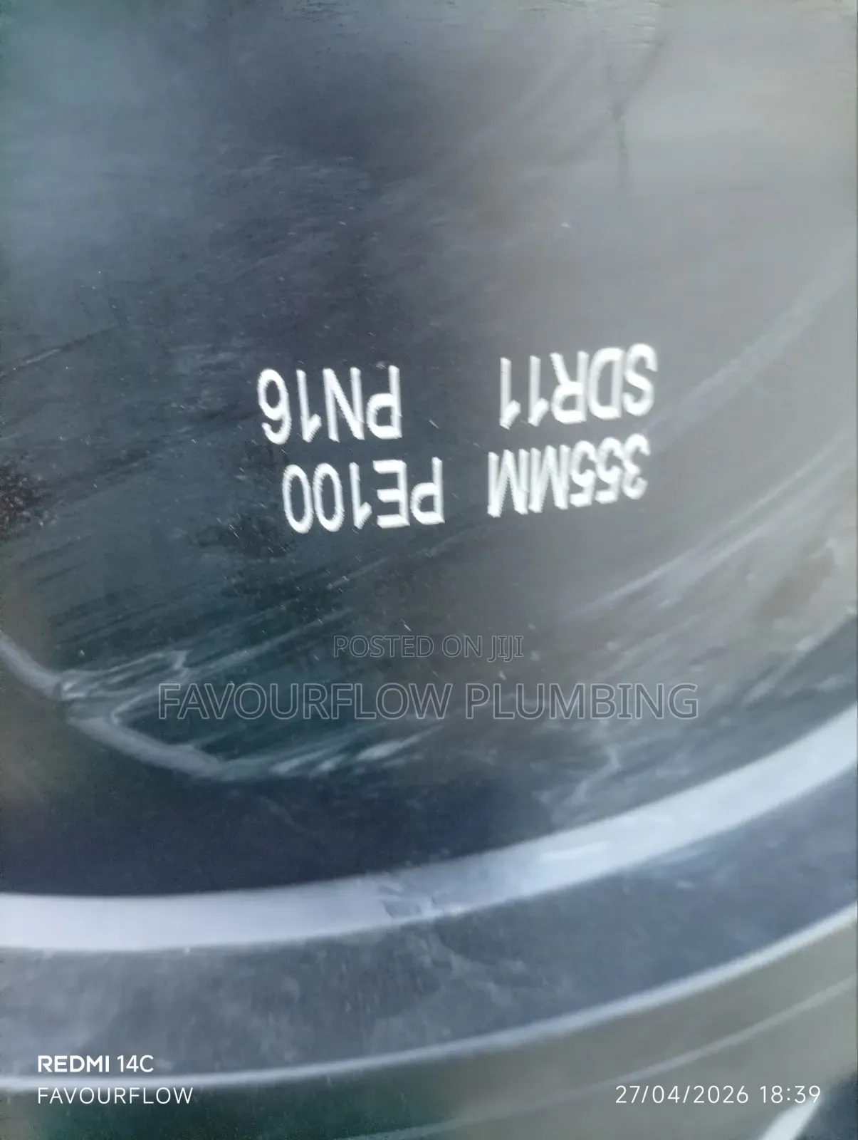355mm (14") Hdpe Stub End Flange Adaptor (Pe100, Sdr11, Pn16)