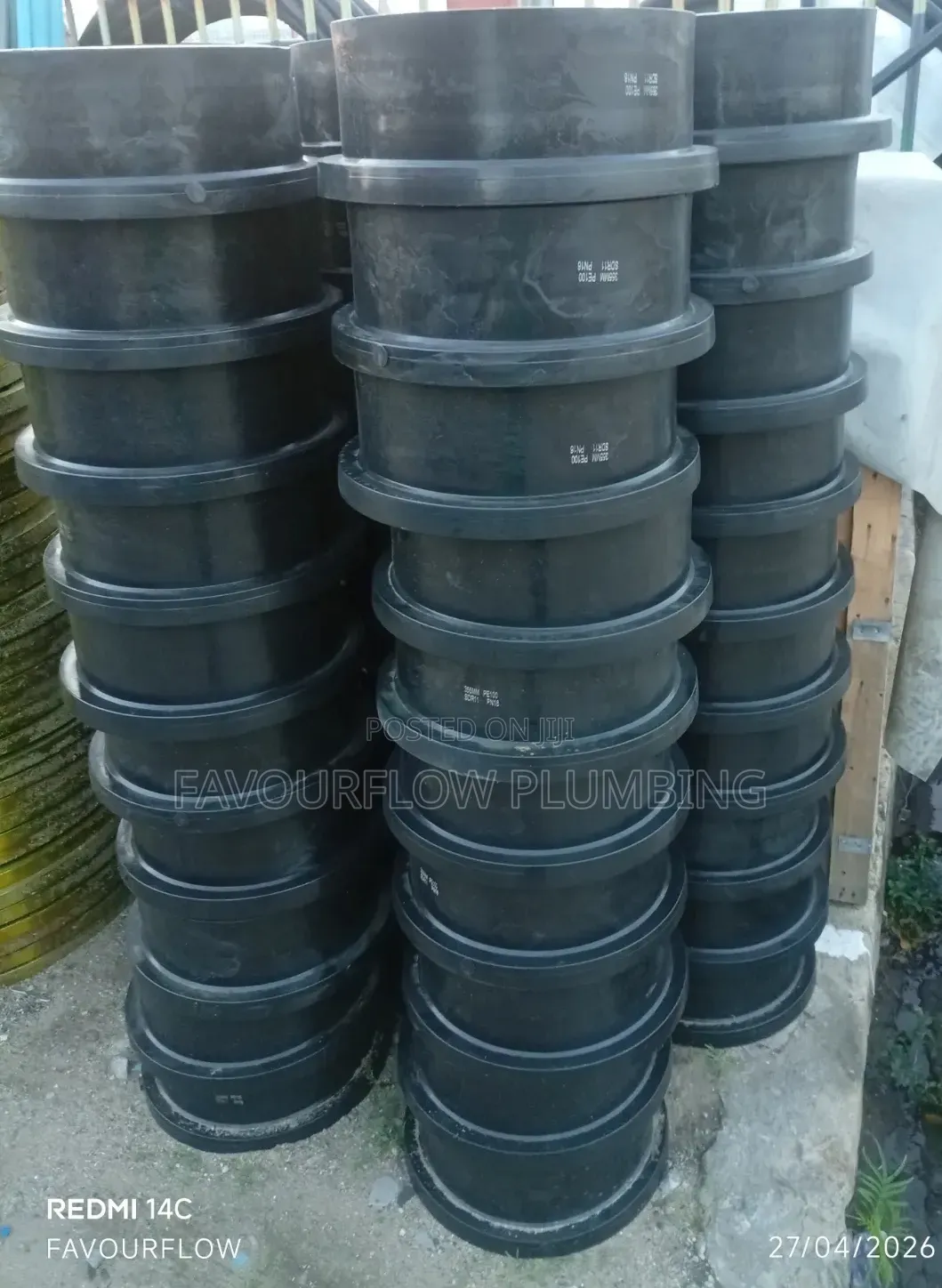 355mm (14") Hdpe Stub End Flange Adaptor (Pe100, Sdr11, Pn16)