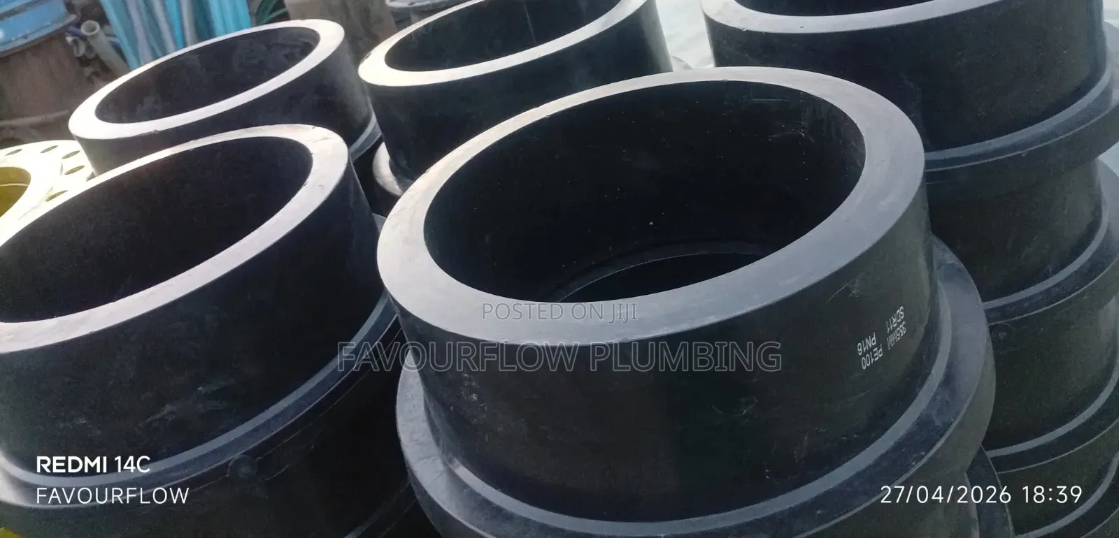 355mm (14") Hdpe Stub End Flange Adaptor (Pe100, Sdr11, Pn16)