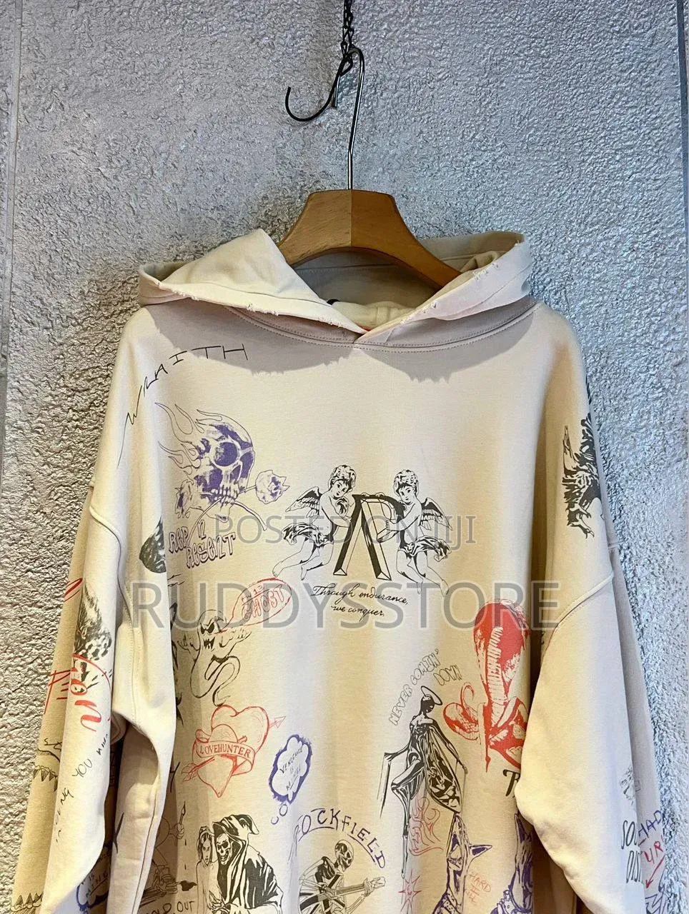 Vintage Art Sketch Oversized Hoodie