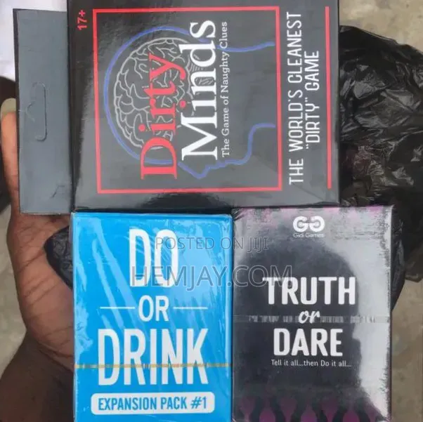 (3in1)Night Nasty Party Cards "Truth or Dare, Dirty Minds Do or 