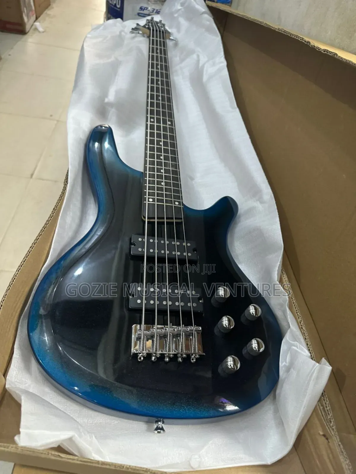 Ibanez SDGR 5-Strings Bass Guitar Sky Blue  and Red Colour