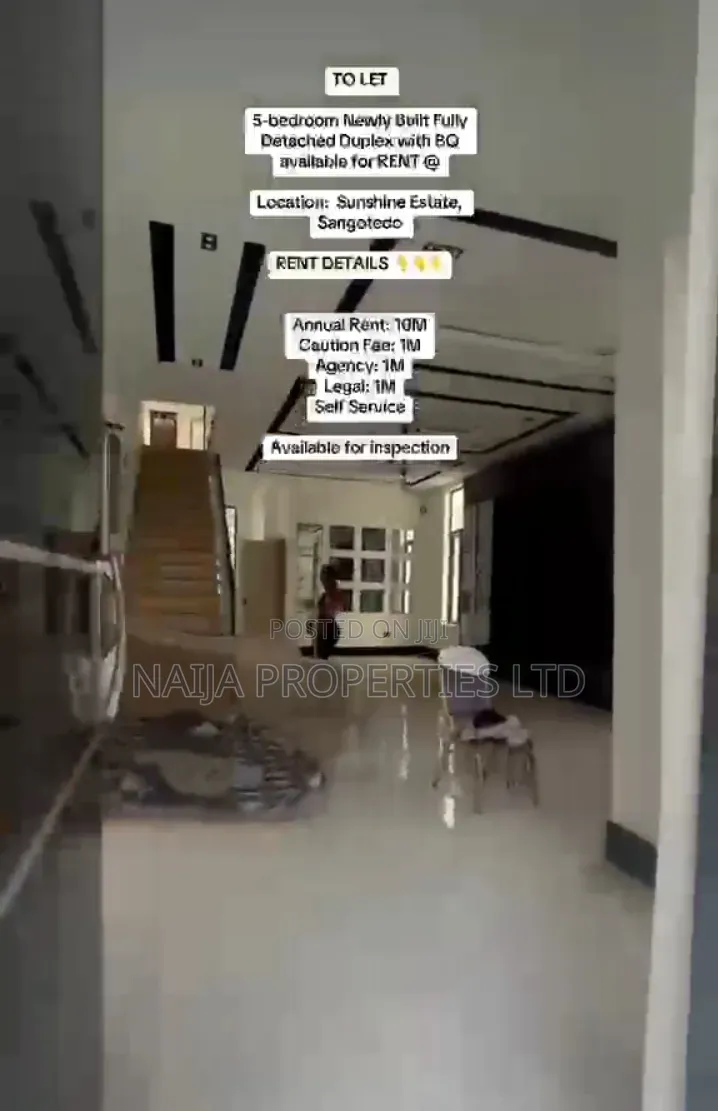 5bdrm Duplex in Blenco, Sangotedo for rent