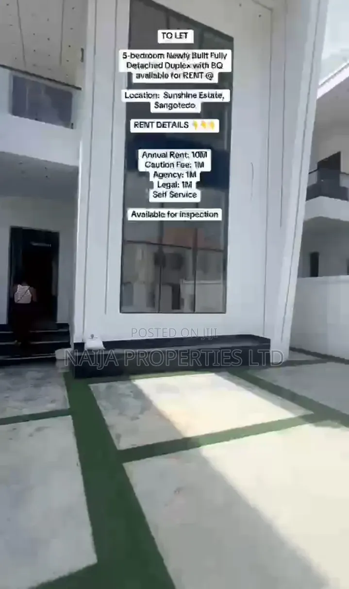 5bdrm Duplex in Blenco, Sangotedo for rent