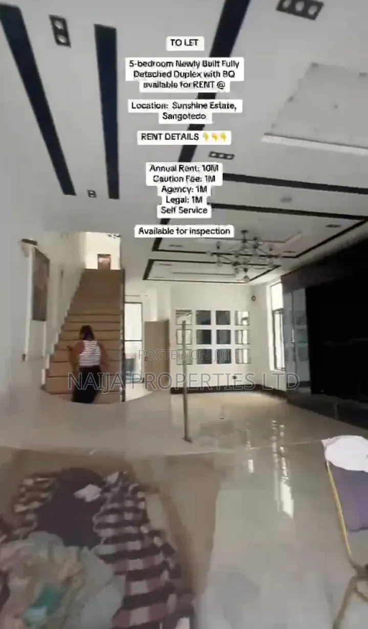 5bdrm Duplex in Blenco, Sangotedo for rent