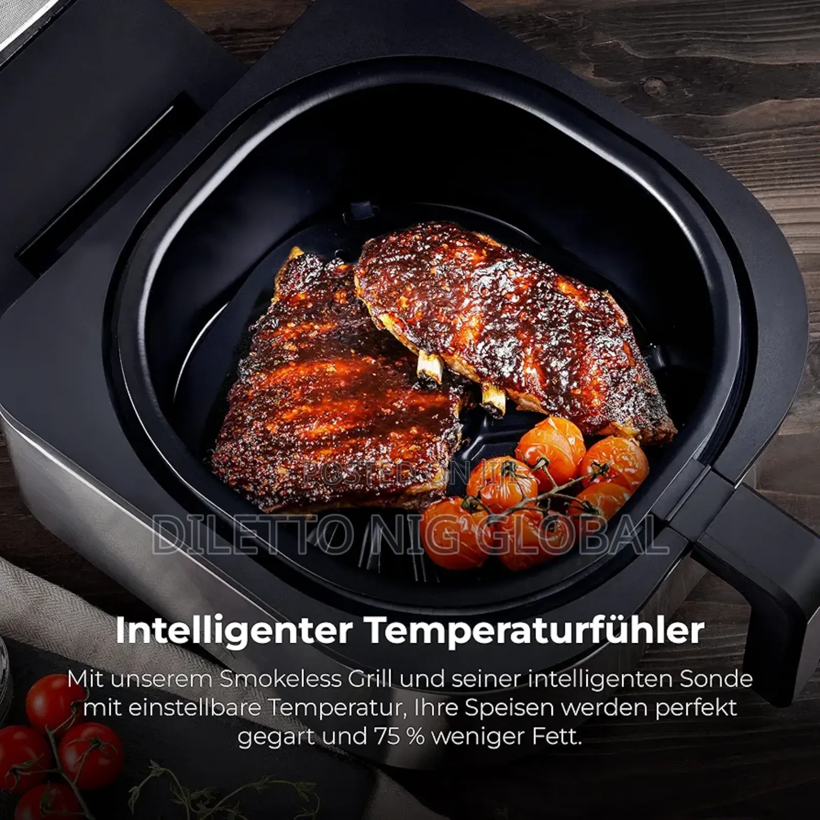 Smokeless Grill, Electric Grill With Cyclonic Air Max Technology