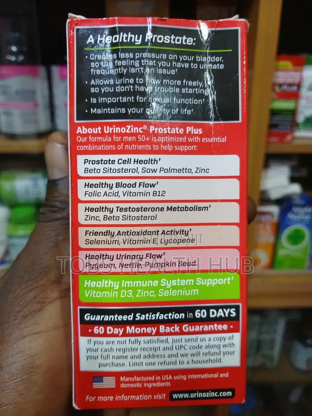 Urinozinc Prostate Support Stop Frequent Urination/ Men’S Health Supp.