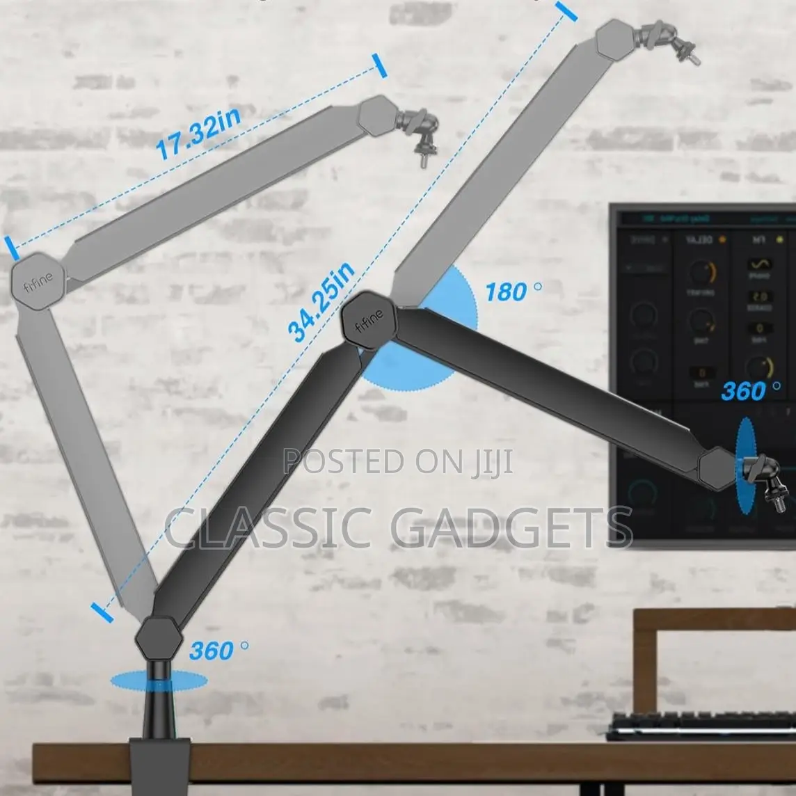 Fifine Bm66 Microphone Boom Arm Stand