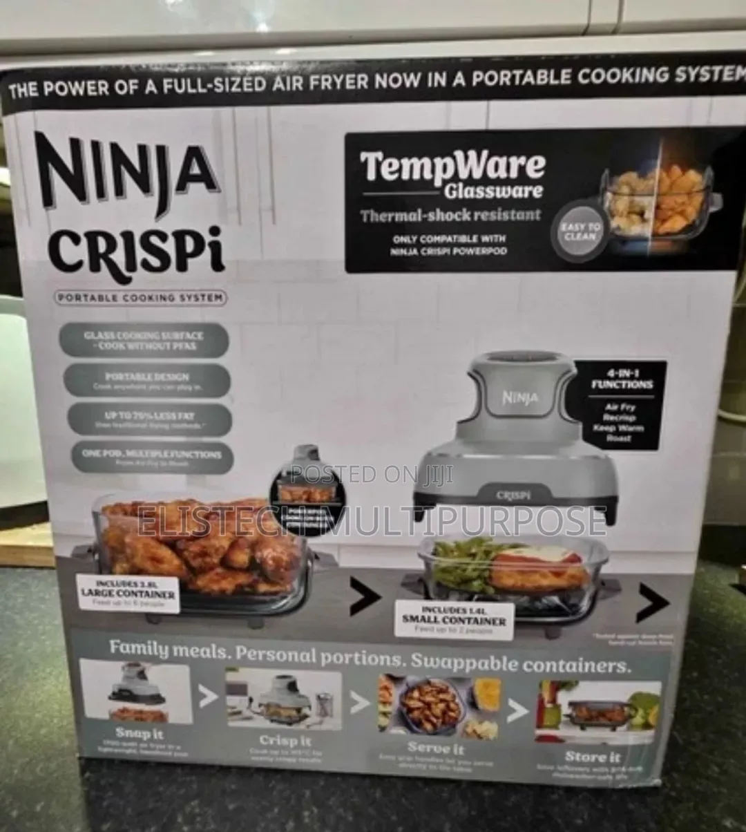 Ninja Crispi 4-in-1 Portable Glass Air Fryer Cooking System.