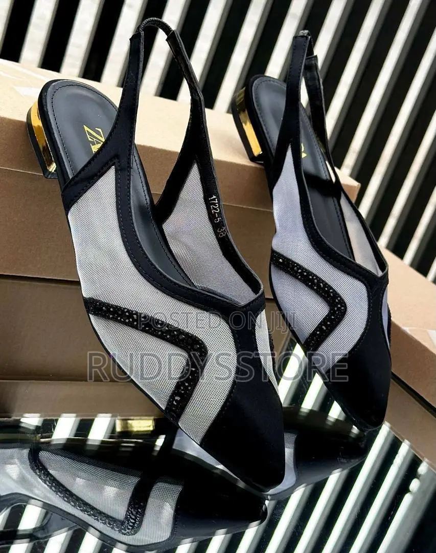Pointed-Toe Slingback Flats