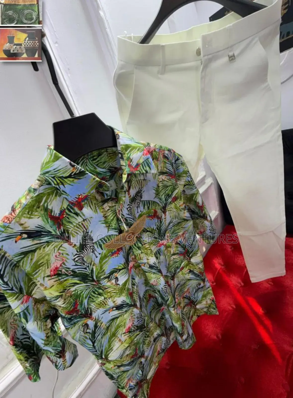 *High Quality Italy  Cotton Luxury Shirt and Pant Combo Outfit