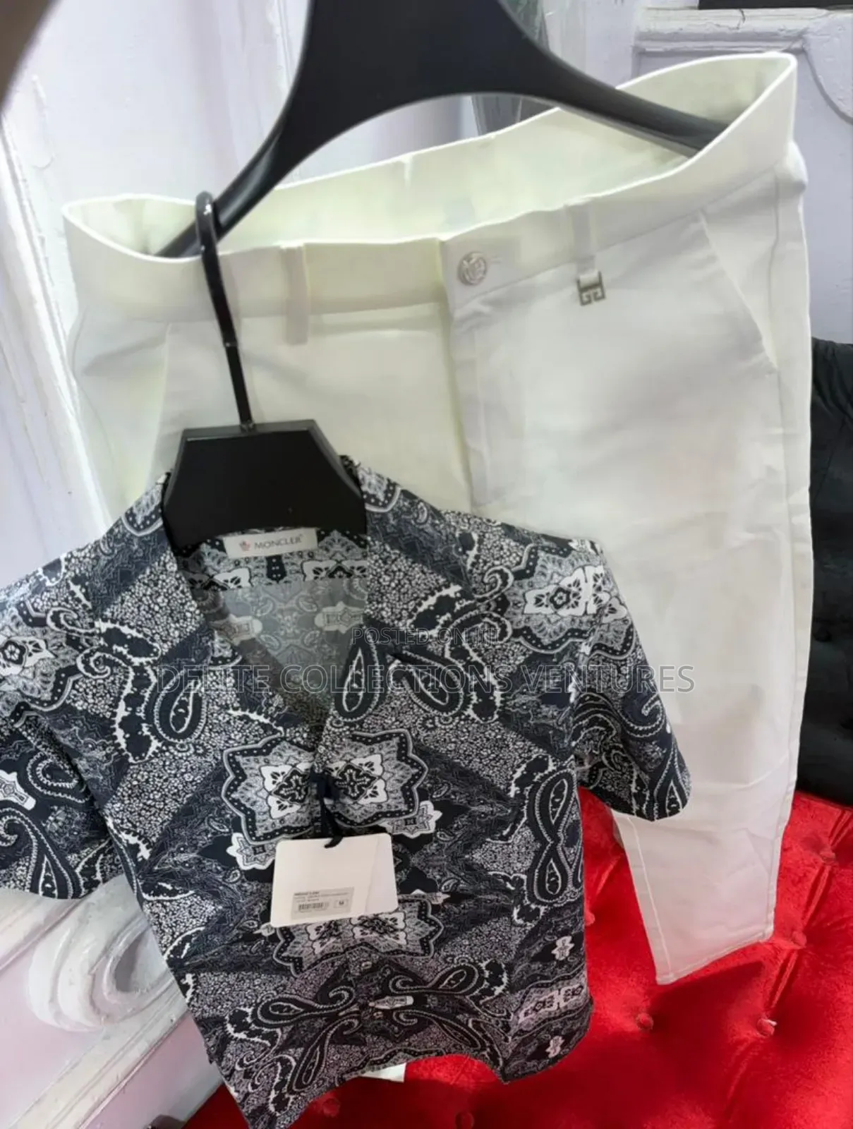*High Quality Italy  Cotton Luxury Shirt and Pant Combo Outfit