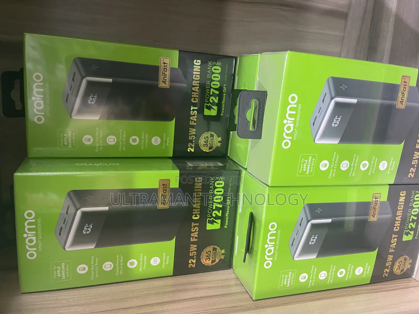 Oraimo 27000mah Ultra Power Bank (Fast Charge, Display)