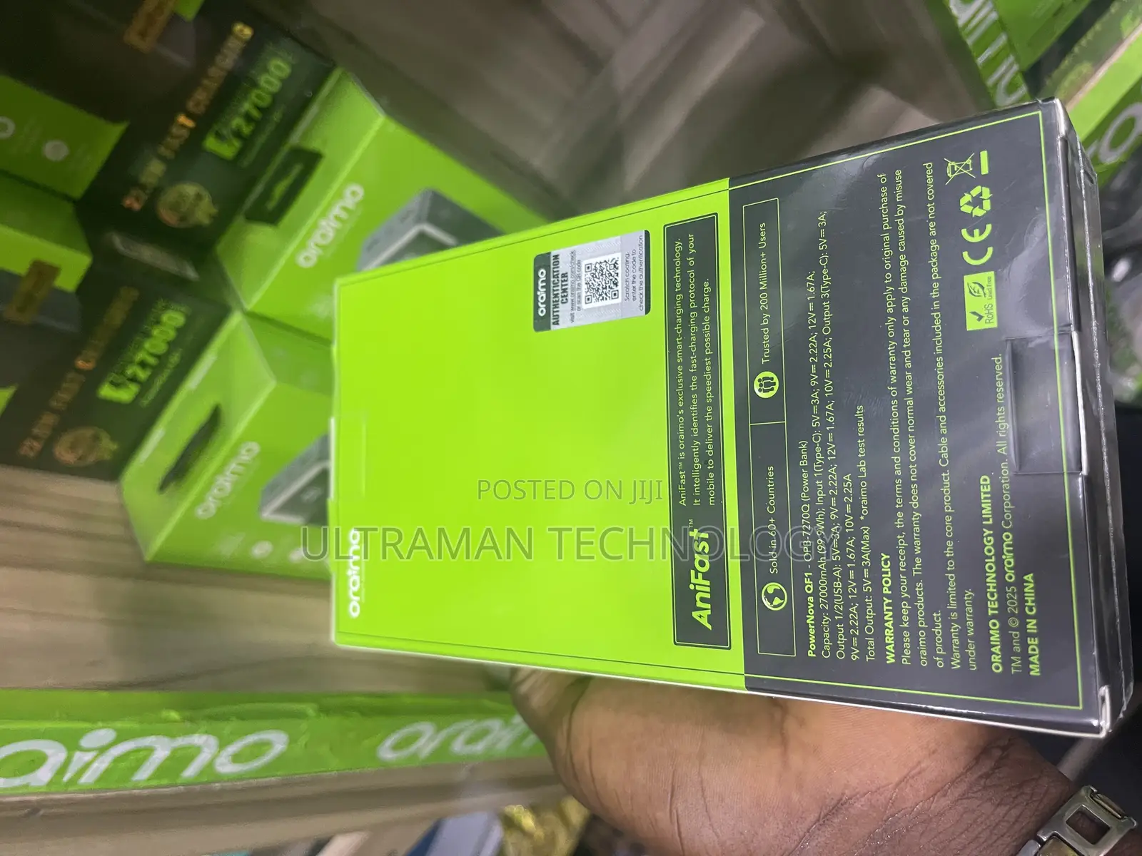 Oraimo 27000mah Ultra Power Bank (Fast Charge, Display)