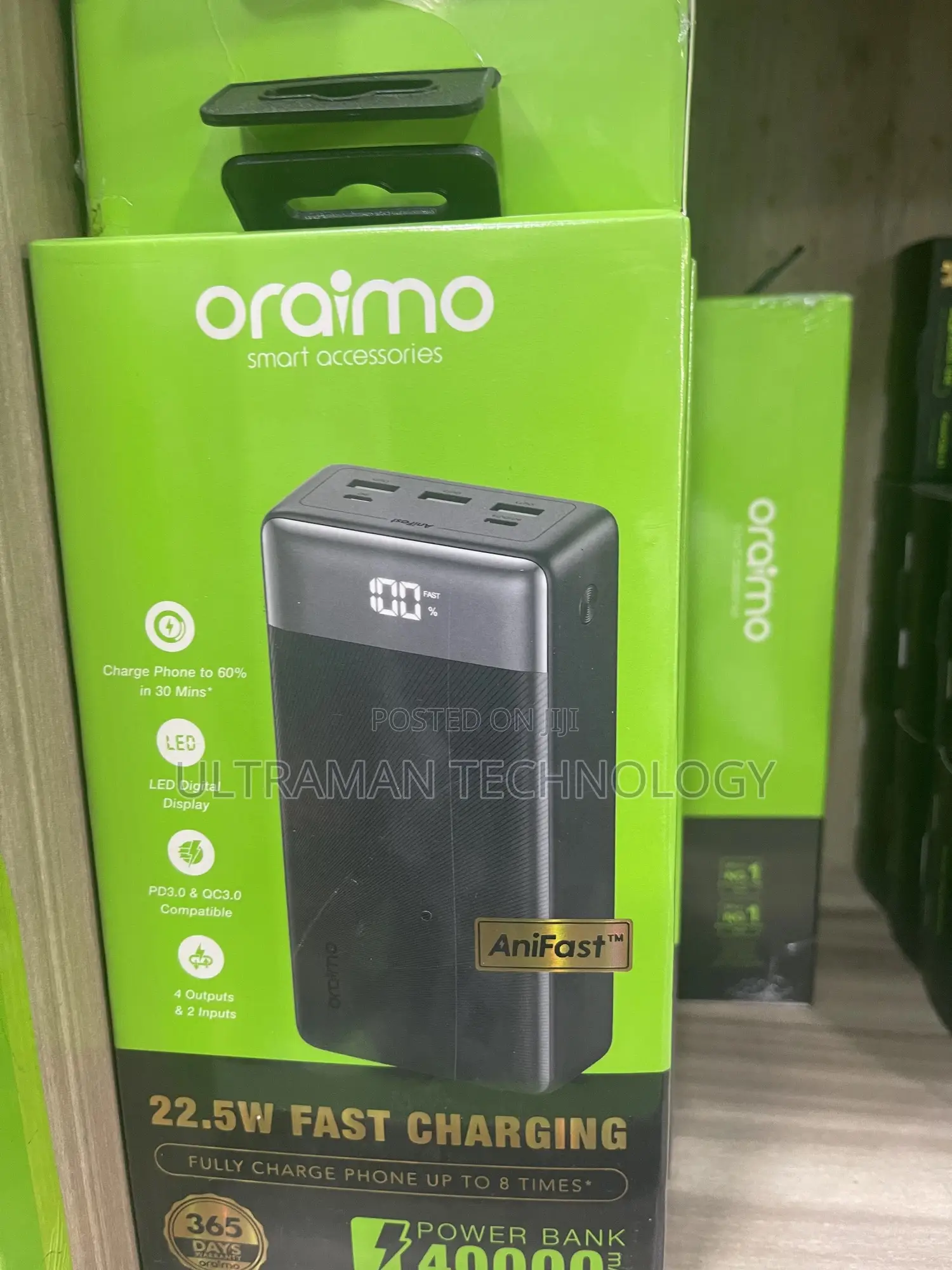 40000mah Oraimo Ultra Power Bank (Fast Charge, Display)