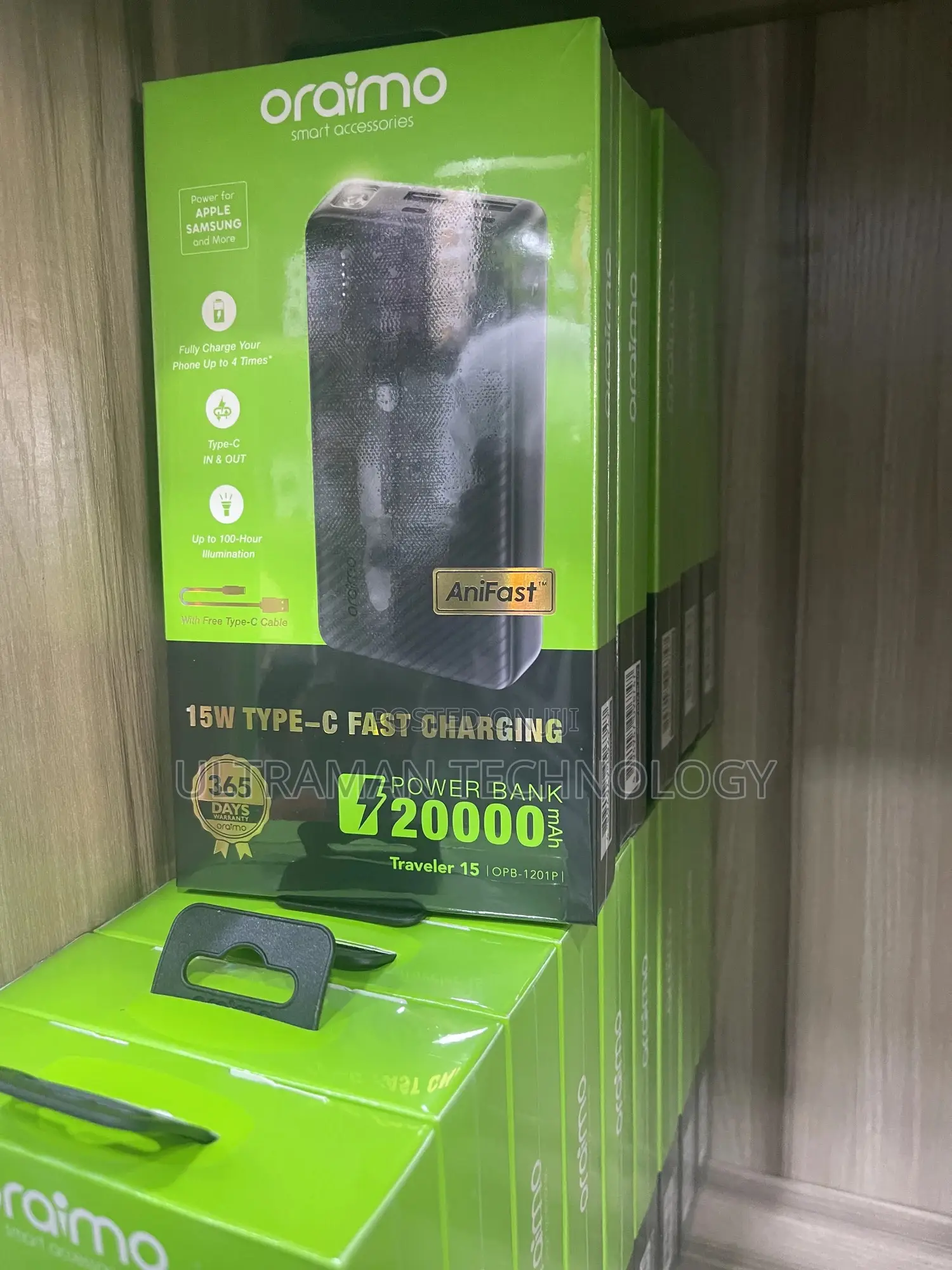20000mah Oraimo Power Bank (Fast Charge, Display)