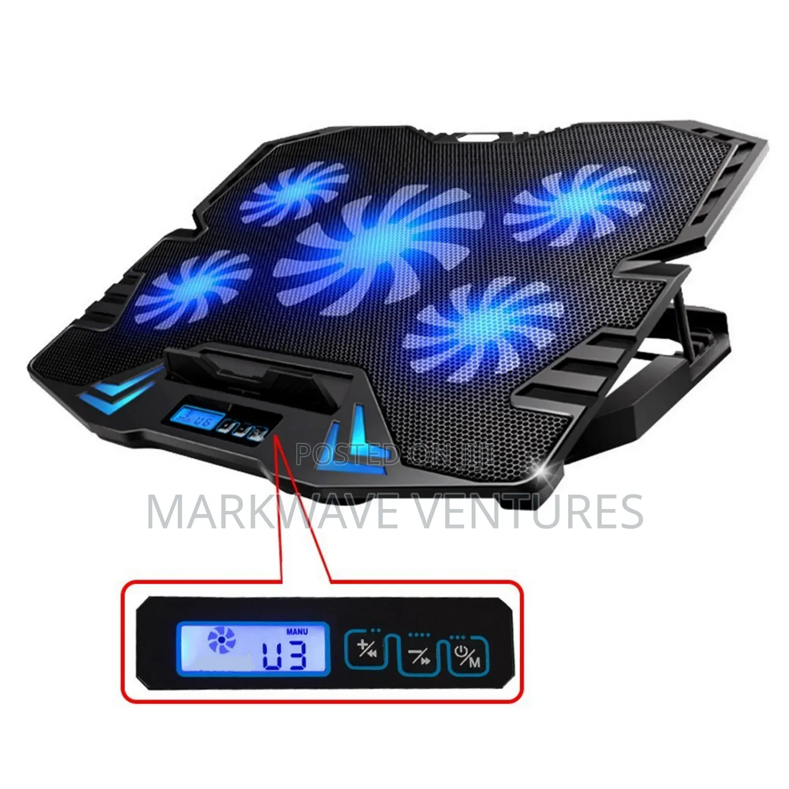 Ewent Adjustable Cooling Stand With 5 Fans