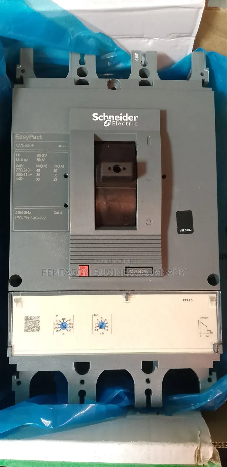 Original 630ahms 3pole Schneider CVS McCb Breaker