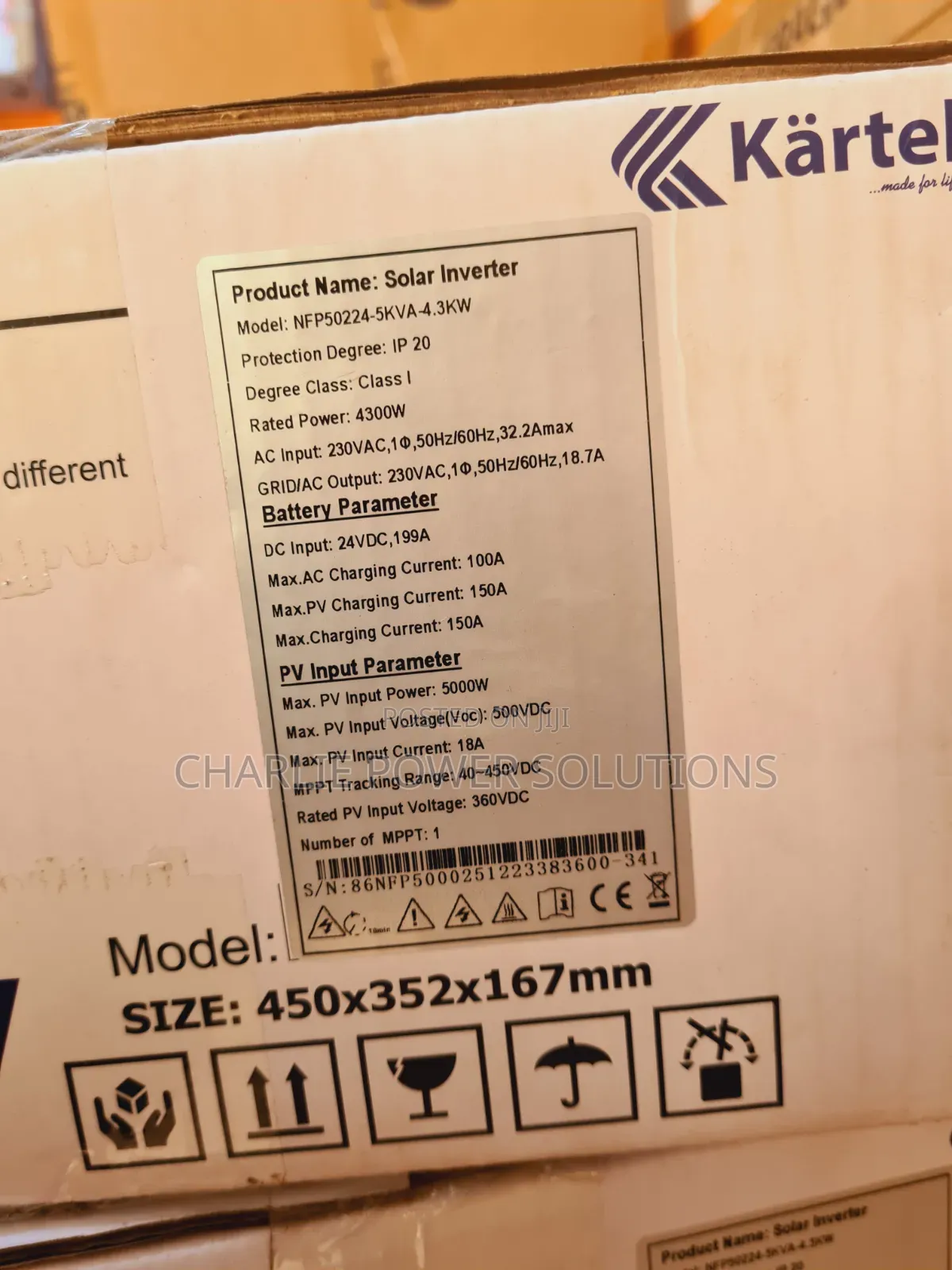 4.3kva 24v Kartel Hybrid Solar Inverter