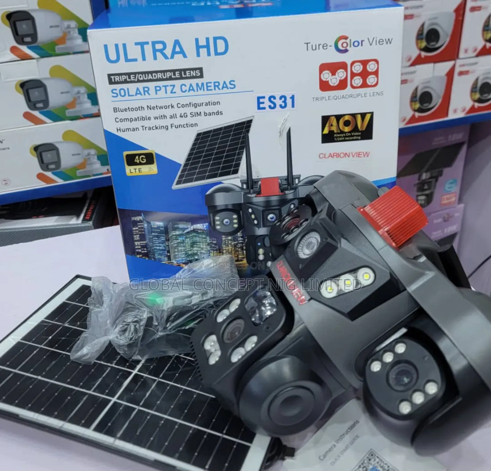 CCTV Solar Interesting Triple Lens Camera