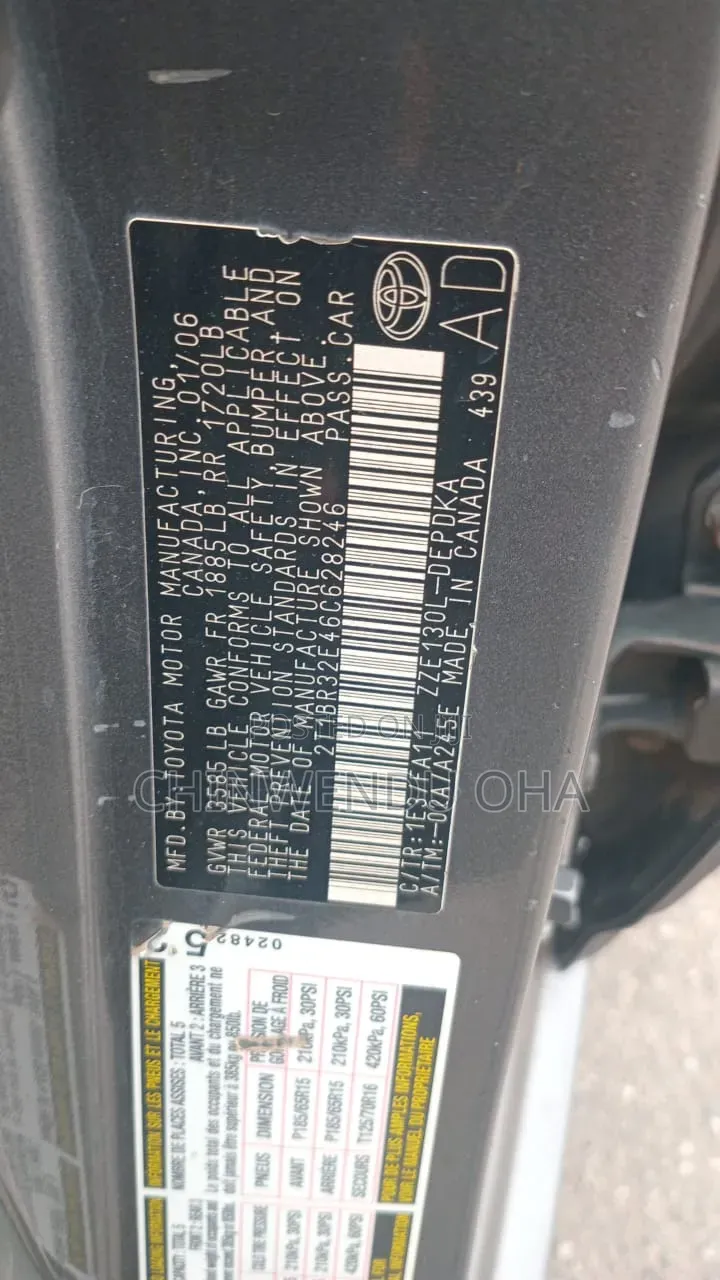 Toyota Corolla 2006 Gray