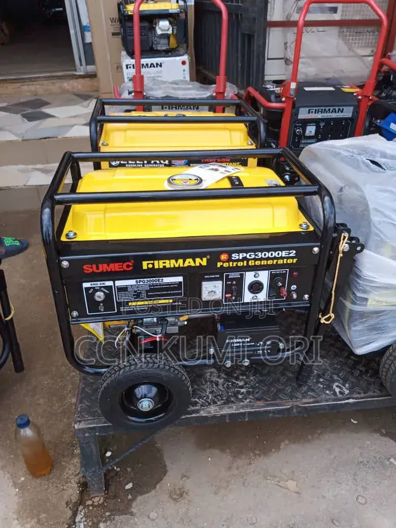 Sumec Fireman Spg3000e2 Generator. 4.5kva With Key Start and Tyres.