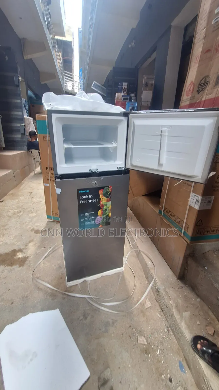 Brand New Hisense 205l Double Door Fridge Faster Cooling Key External