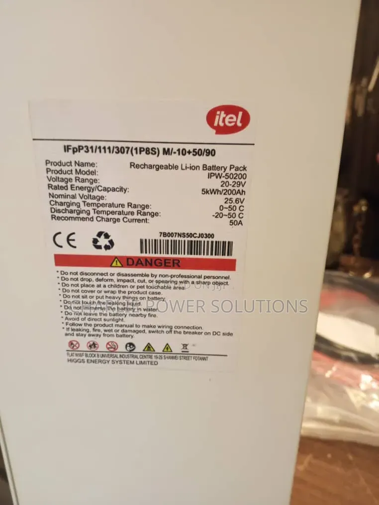5kwh 200ah 24v Itel Lithium Battery