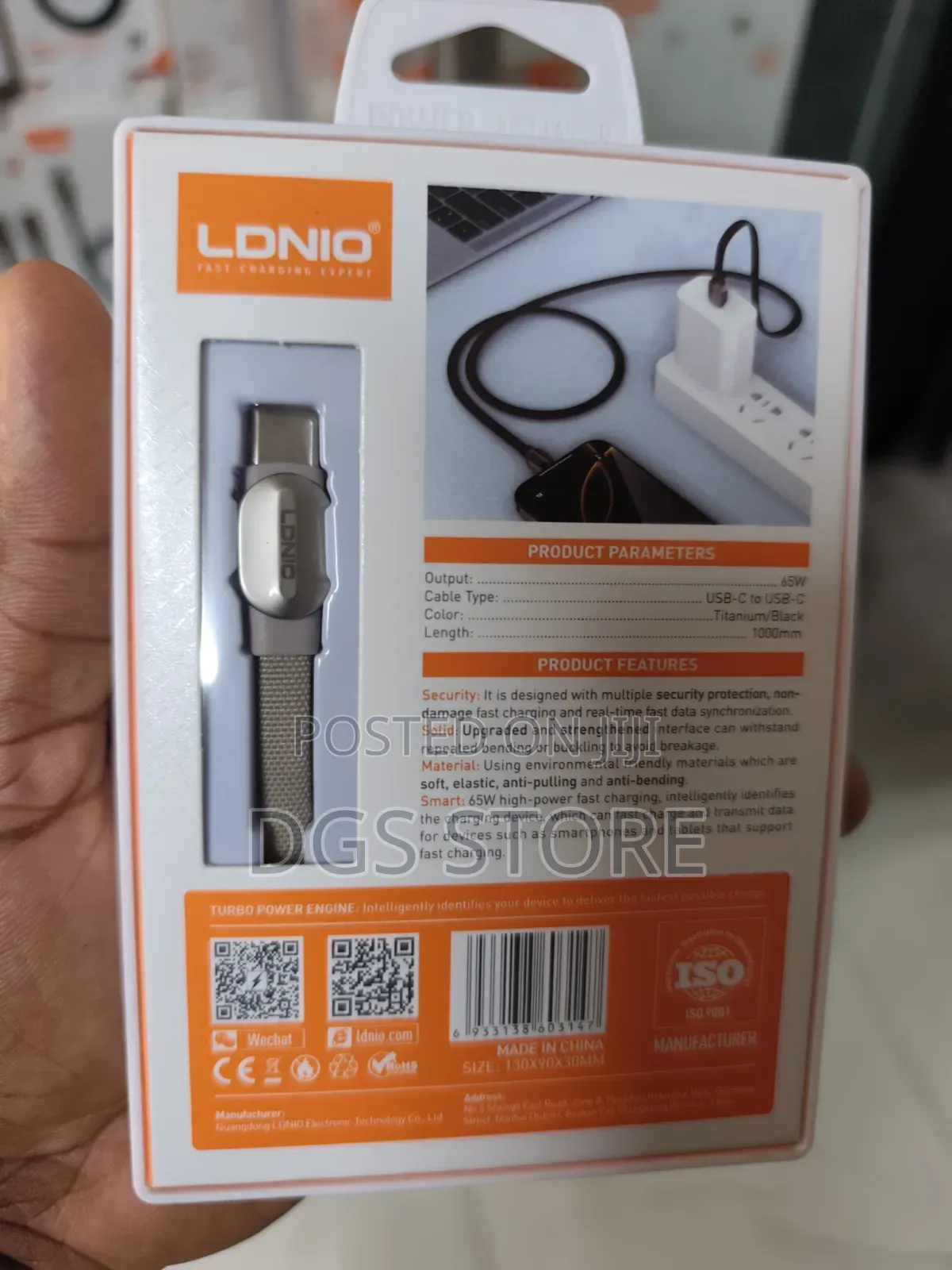 Ldnio Lc211 Usb C to Usb C 65w Cable