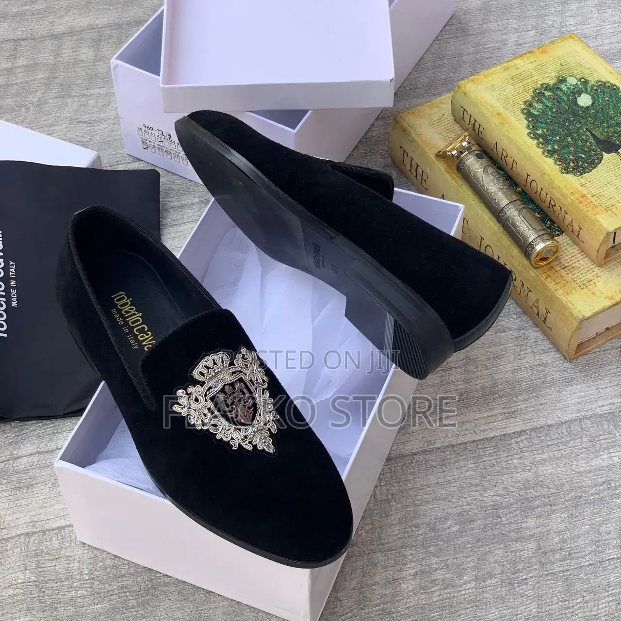Original Roberto Cavalli Suede Loafers Shoes