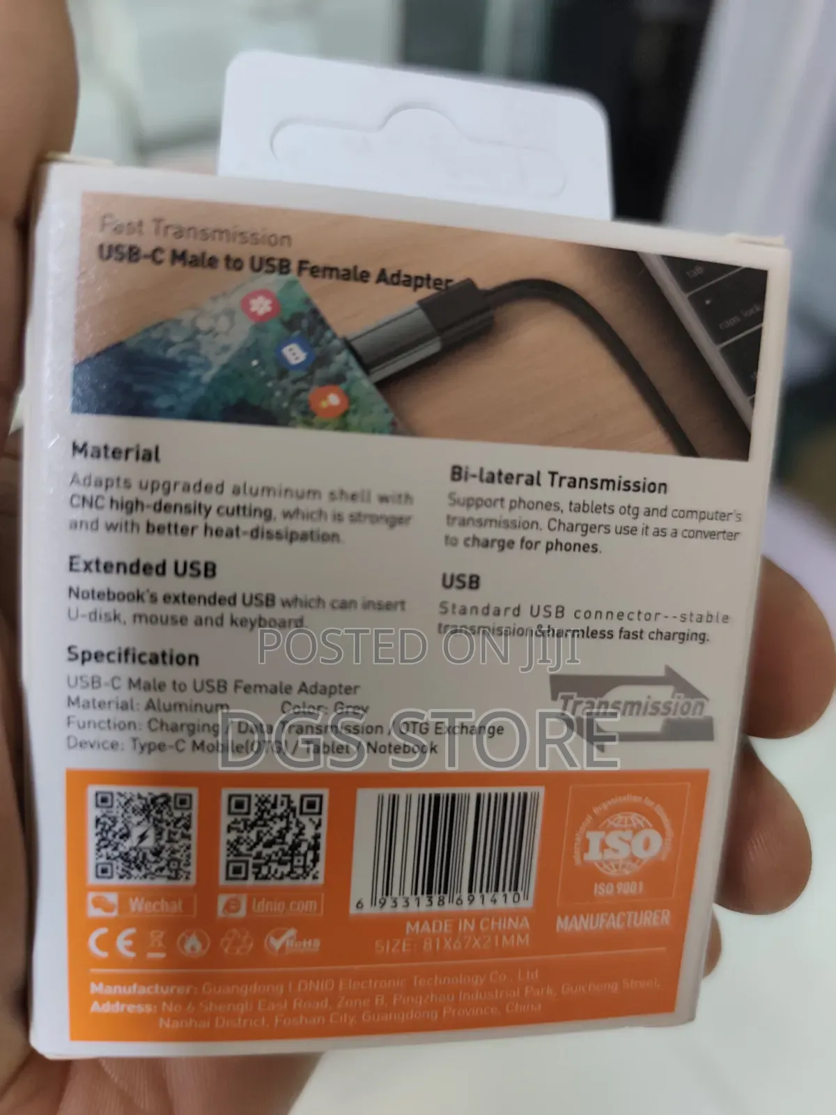 Ldnio Lc140 Usb C Male to Usb Female Adapter