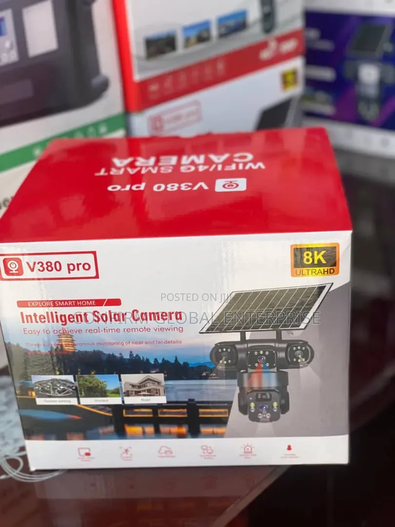 Triple-Lens V380 Pro Smart Intelligent Solar Security Camera