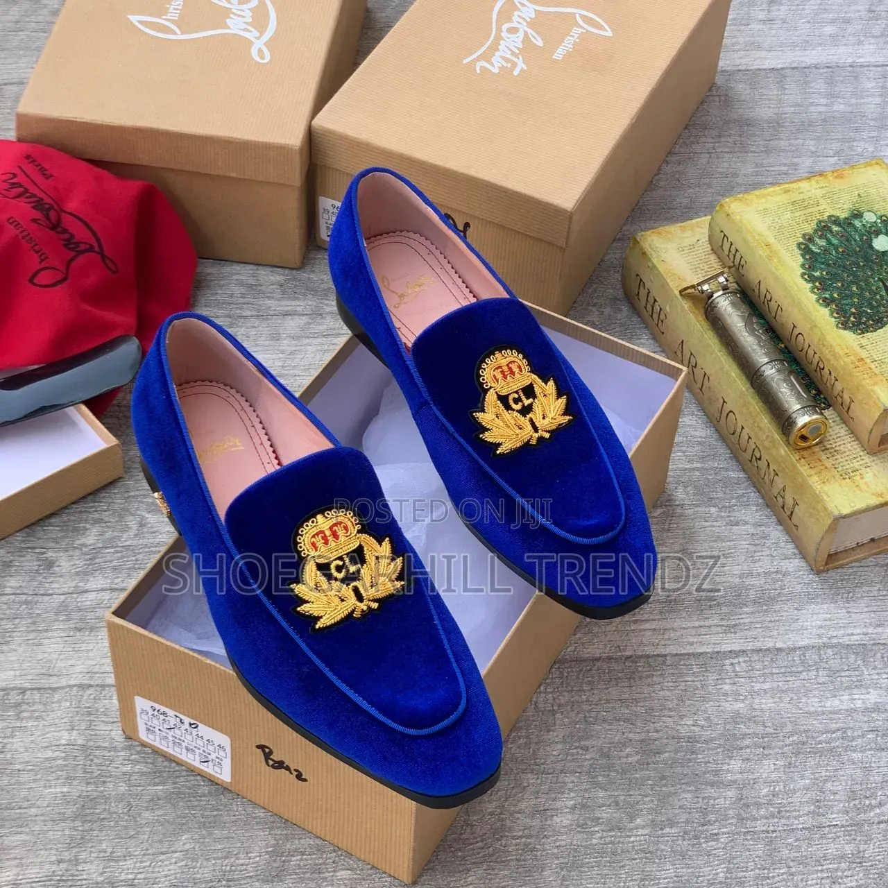 Cl Embroidery Kabiyesi Red Bottom Suede Loafers in 3 Colours