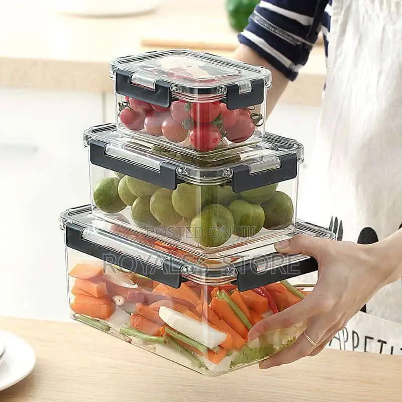 3/4 Piece Acrylic Food/Fruit Storage Container Set