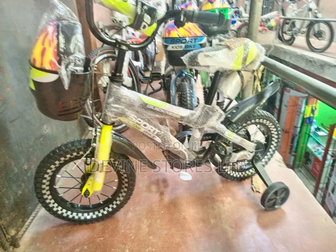 12" Children Yellow Bicycle Age (3-6 Years)