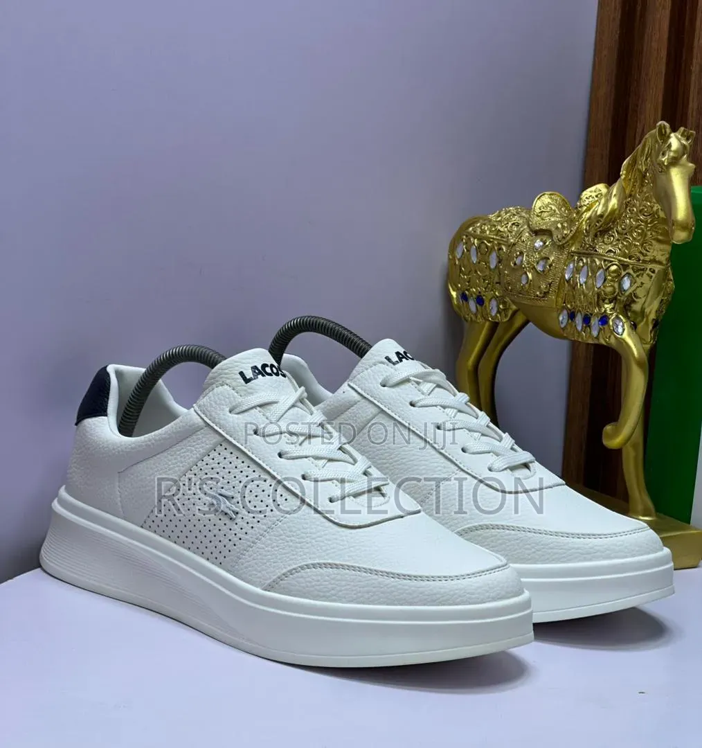 High Quality Lacoste Men Shoes White and Black