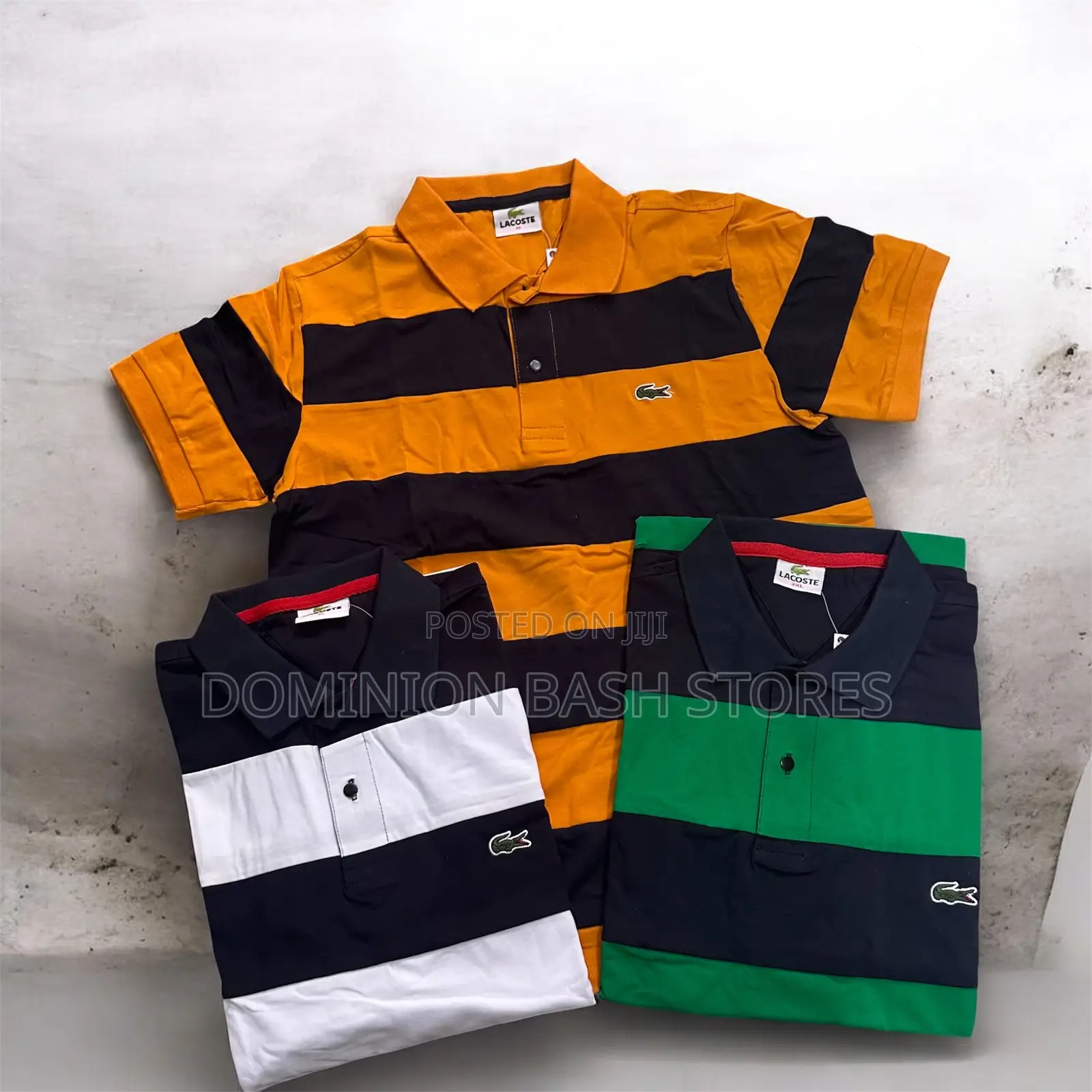 Premium Big Stripes Lacoste Polo