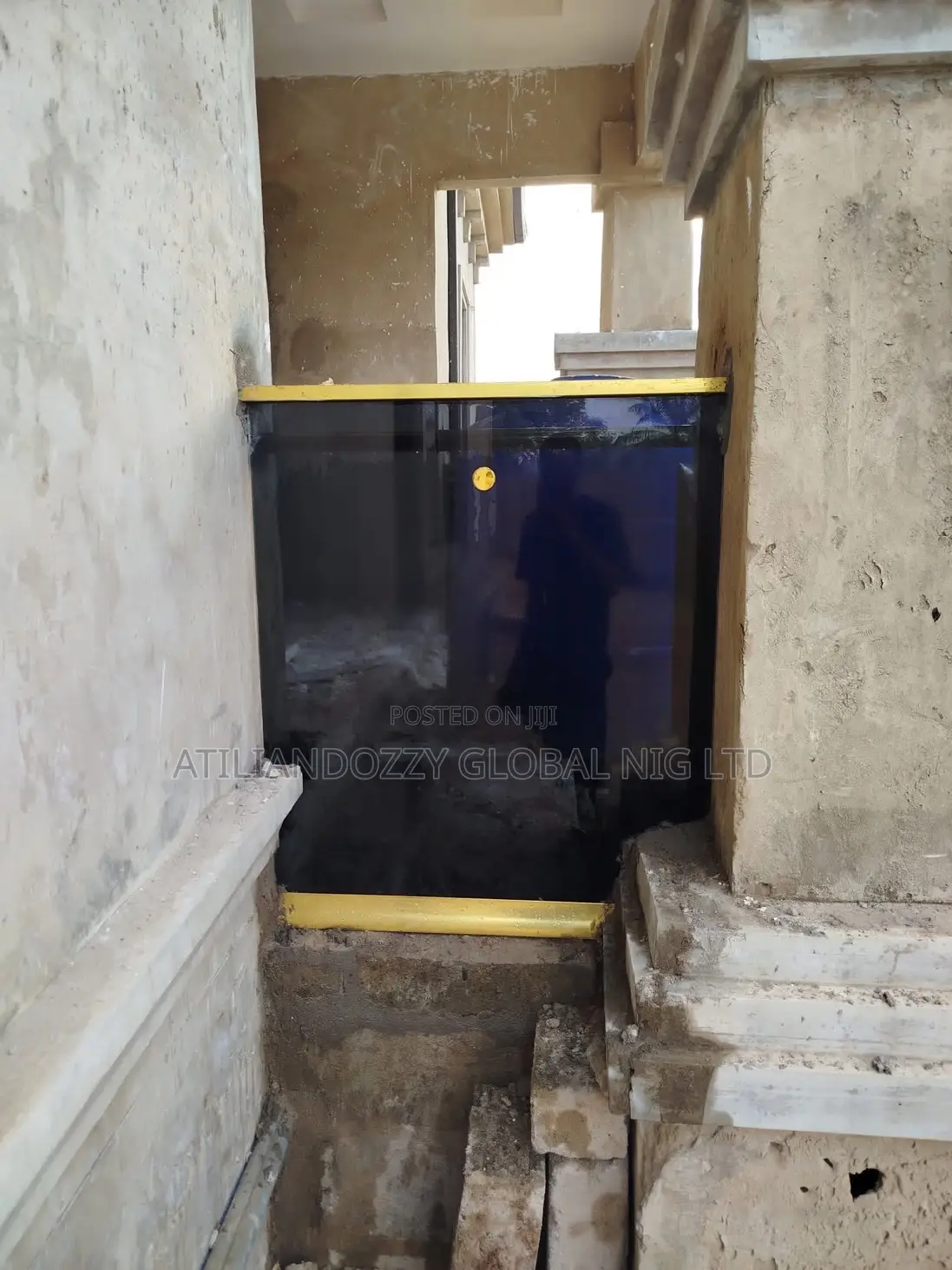 Frameless Glass Gold Aluminum Accessories