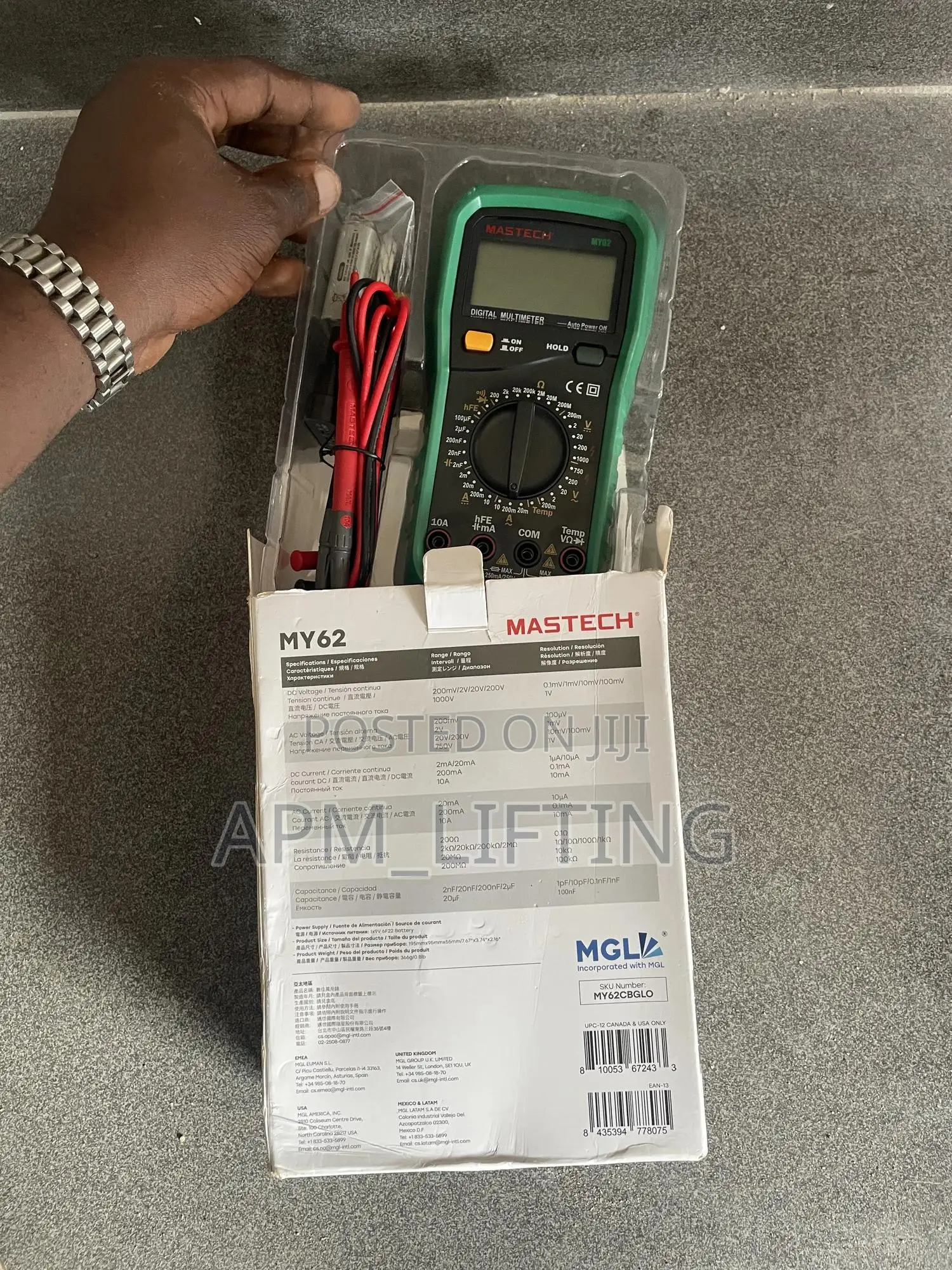 Mastech My62 Handheld Digital Multimeter